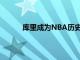 库里成为NBA历史上命中三分次数最多的球员