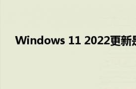 Windows 11 2022更新是微软最容易访问的操作系统