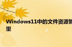 Windows11中的文件资源管理器选项卡听起来很棒但它们在哪里