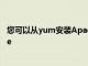 您可以从yum安装Apache或者从源代码下载并安装Apache