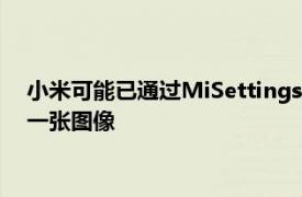 小米可能已通过MiSettings应用的beta版泄露了MIUI 12的第一张图像