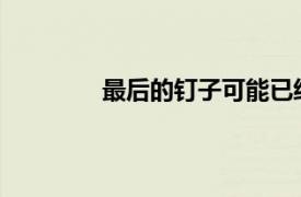 最后的钉子可能已经被黑莓的棺材弄死了