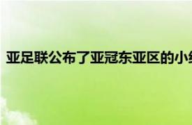 亚足联公布了亚冠东亚区的小组赛赛程时间从6月24日到7月9日