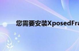 您需要安装XposedFramework并在设备上工作