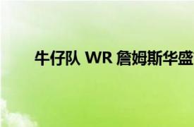 牛仔队 WR 詹姆斯华盛顿因右脚骨折缺席 6-10 周