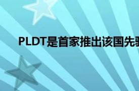 PLDT是首家推出该国先驱FTTH网络的本地电信公司