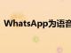 WhatsApp为语音通话带来了新的用户界面