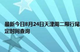 最新今日8月24日天津周二限行尾号、限行时间几点到几点限行限号最新规定时间查询