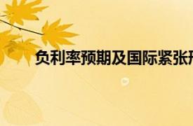 负利率预期及国际紧张形势使避险的黄金受到支撑