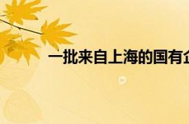 一批来自上海的国有企业周六签署了16项协议