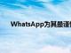 WhatsApp为其最谨慎的用户准备了理想的新奇事物