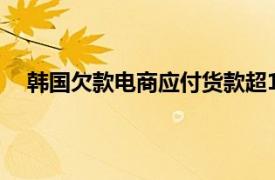 韩国欠款电商应付货款超1.2万亿韩元，波及近5万卖家