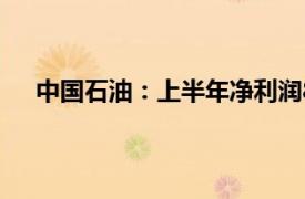 中国石油：上半年净利润886.11亿元，同比增长3.9%