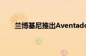 兰博基尼推出AventadorSRoadster韩国特别系列