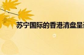 苏宁国际的香港清盘呈请聆讯押后至明年2月28日