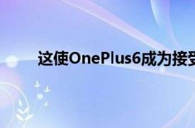 这使OnePlus6成为接受更新的少数精英手机之一