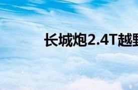 长城炮2.4T越野炮车型正式上市