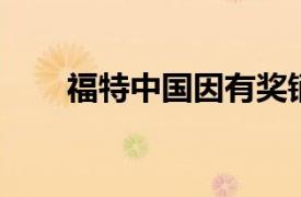 福特中国因有奖销售信息不明确被罚