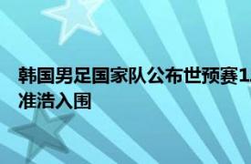 韩国男足国家队公布世预赛12强赛参赛名单效力山东泰山队的孙准浩入围