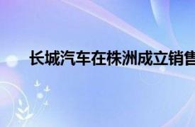 长城汽车在株洲成立销售服务公司，注册资本500万