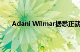 Adani Wilmar据悉正就收购三家食品公司进行谈判