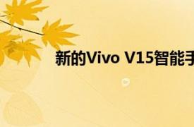 新的Vivo V15智能手机已于本月初正式发布