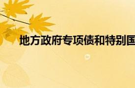 地方政府专项债和特别国债可协调配合投向基建领域