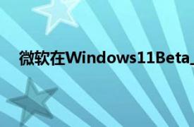 微软在Windows11Beta上发布任务管理器搜索新主题