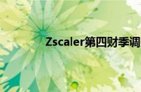 Zscaler第四财季调整后每股收益高于预期