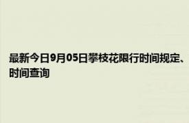 最新今日9月05日攀枝花限行时间规定、外地车限行吗、今天限行尾号限行限号最新规定时间查询