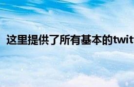 这里提供了所有基本的twitter功能但是目前缺少一些功能