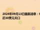 2024年09月13日最新消息：9月13日白银早评：通胀升温威胁缩小 银价接近30美元关口