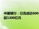 中国银行：已完成近600个“白名单”项目审批，提供融资金额超1300亿元