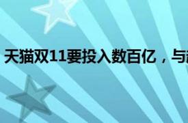 天猫双11要投入数百亿，与超200家互联网平台合作拓客流