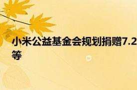 小米公益基金会规划捐赠7.2亿元，支持基础研究 应用基础研究等