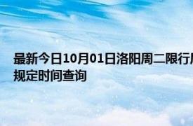 最新今日10月01日洛阳周二限行尾号、限行时间几点到几点限行限号最新规定时间查询