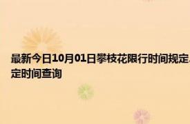 最新今日10月01日攀枝花限行时间规定、外地车限行吗、今天限行尾号限行限号最新规定时间查询