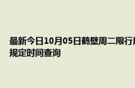 最新今日10月05日鹤壁周二限行尾号、限行时间几点到几点限行限号最新规定时间查询