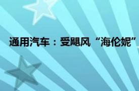 通用汽车：受飓风“海伦妮”影响停产的两家工厂正恢复生产