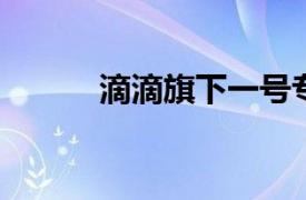 滴滴旗下一号专车关联公司注销