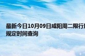 最新今日10月09日咸阳周二限行尾号、限行时间几点到几点限行限号最新规定时间查询