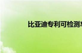 比亚迪专利可检测车内生命体遗留并提醒