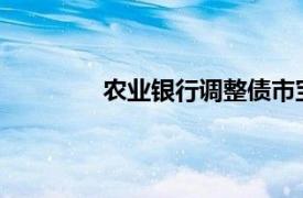 农业银行调整债市宝债券转托管转出限额