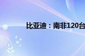 比亚迪：南非120台电动大巴订单首批下线