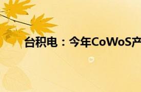 台积电：今年CoWoS产能大增逾2倍，仍供不应求