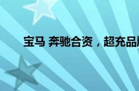 宝马 奔驰合资，超充品牌“逸安启”今日正式发布