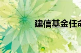 建信基金任命莫红为副总裁