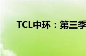 TCL中环：第三季度净亏损29.98亿元