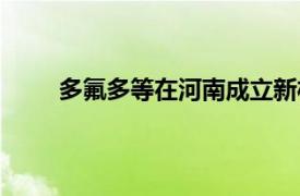 多氟多等在河南成立新材料公司，注册资本1亿元