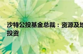 沙特公投基金总裁：资源及地理优势推动沙特在能源等关键领域投资